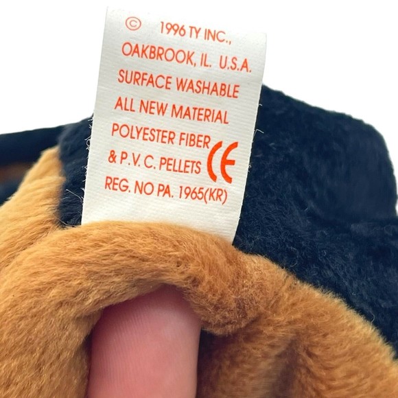 Ty Beanie Baby 1996  Doby the Doberman PVC Pellets & Sealed Teenie Beanie Set - Picture 7 of 12